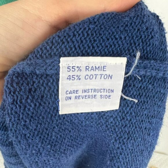 Vintage 1980s Tail ramie Cotton Graphic Pullover - Abstract Cozy Vibes 80s - Picture 7 of 11